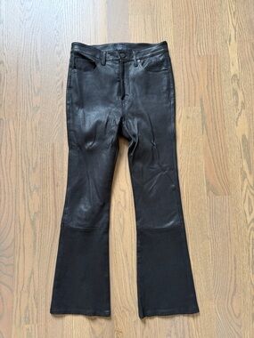 Citizens Of Humanity Black Faux Leather Flare Jeans